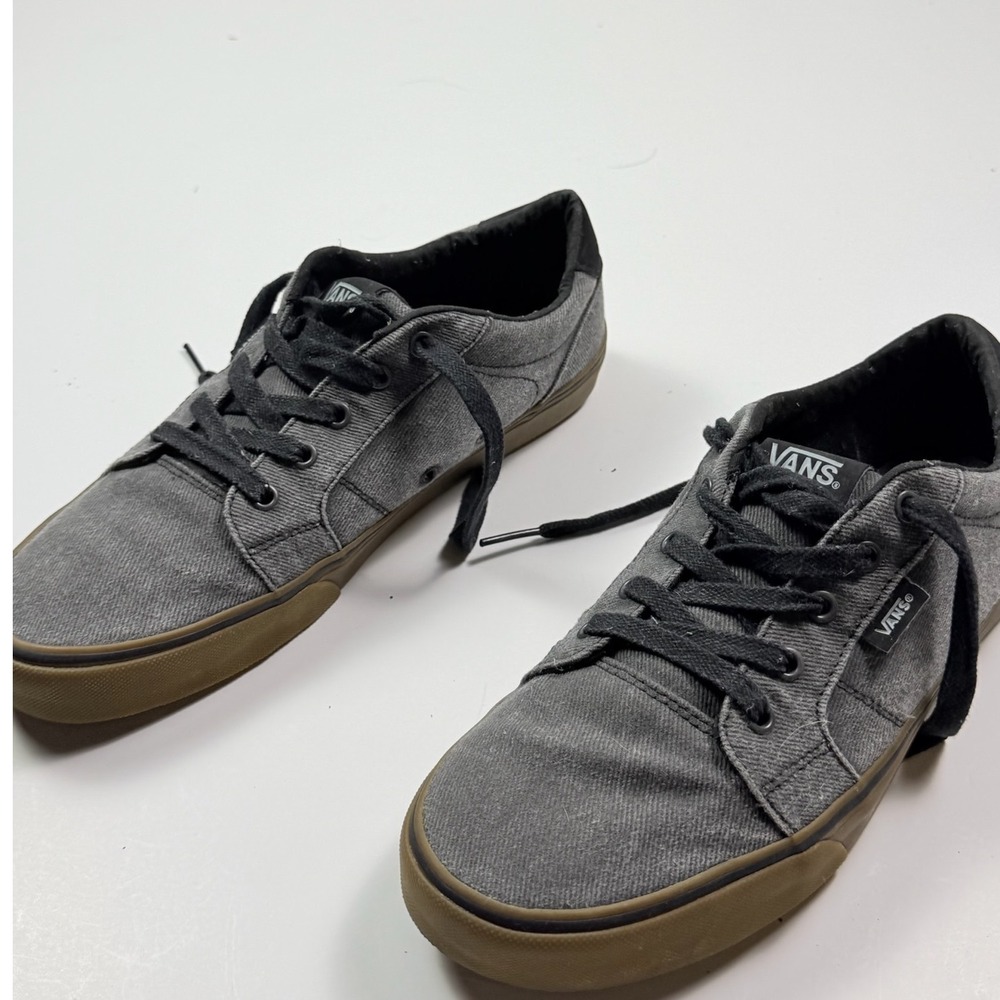 Vans Atwood Gray Acid Wash Gum Sole Low Top Skate Shoes Mens 10.5